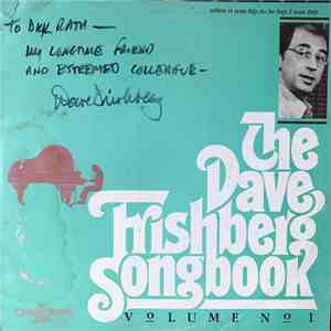 Dave Frishberg - The Dave Frishberg Songbook: Volume No 1 album