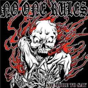 No One Rules - No More To Say album