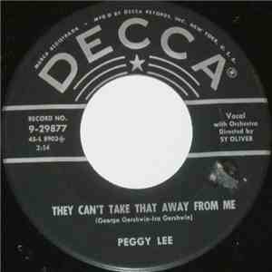 Peggy Lee - They Can't Take That Away From Me album