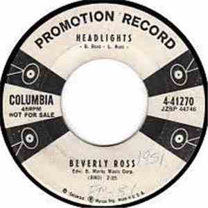 Beverly Ross - Headlights / Stop Laughing At Me album
