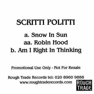 Scritti Politti - Snow In Sun album