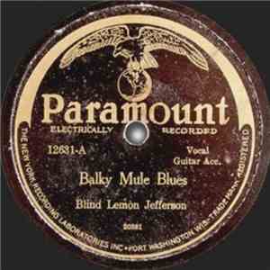 Blind Lemon Jefferson - Balky Mule Blues / Mean Jumper Blues album