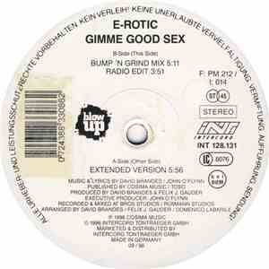 E-Rotic - Gimme Good Sex album