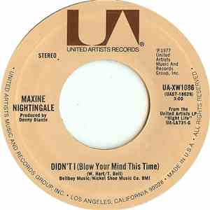 Maxine Nightingale - Didn't I (Blow Your Mind This Time) / I Wonder Who's Waiting Up For You Tonight album