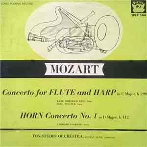 Mozart / The Tonstudio Orchestra, Stuttgart, Gustav Lund  - Concerto For Flute And Harp In C Major, K 299 / Horn Concerto No. 1 In D Major, K 412 album