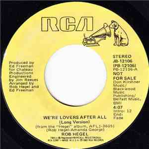 Rob Hegel - We're Lovers After All album