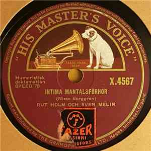Rut Holm Och Sven Melin / Rut Holm - Intima Mantalsförhör / Kedjeklubben album
