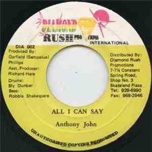 Anthony John - All I Can Say album