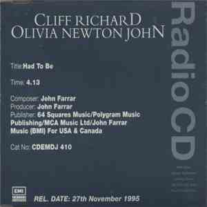 Cliff Richard With Olivia Newton-John - Had To Be album