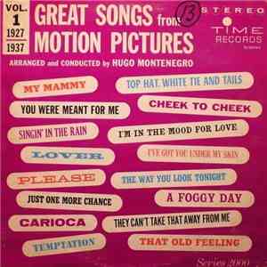 Hugo Montenegro - Great Songs From Motion Pictures (Vol. 1) (1927-1937) album