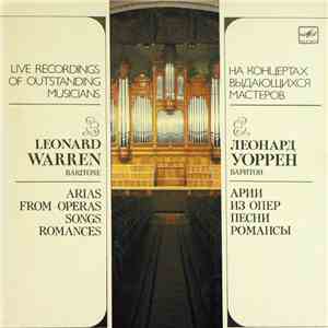 Leonard Warren - Arias From Operas, Songs, Romances album