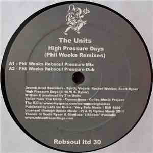 The Units / Motel Connection - High Pressure Days / H.E.R.O.I.N (Phil Weeks Remixes) album