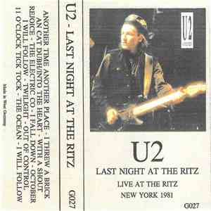 U2 - Last Night At The Ritz album