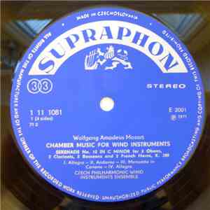 Wolfgang Amadeus Mozart, Czech Philharmonic Wind Instruments Ensemble - Chamber Music For Wind Instruments album