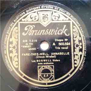 Les Boswell Sisters - Fare-Thee-Well, Annabelle / Lullaby Of Broadway album