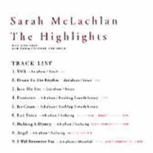 Sarah McLachlan - The Highlights album