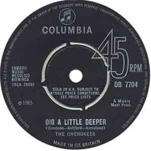 The Cherokees  - Dig A Little Deeper / I'll Never Turn My Back On You album