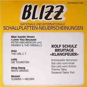 Various - Blizz Nationale Und Internationale Schallplatten-Neuerscheinungen September 1985 album