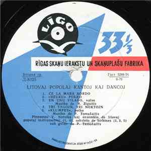Various - Litovaj Popolaj Kantoj Kaj Dancoj album