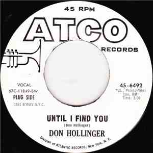 Don Hollinger - Until I Find You / Cruel World album