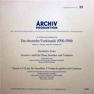 Georg Philipp Telemann - Lothar Koch, Kammerorchester der Hamburger Telemann-Gesellschaft, Wilfried Boettcher, Camerata Instrumentale Der Hamburger Telemann-Gesellschaft, Burghard Schaeffer, Josef Ulsamer, Heinrich Haferland, Edwin Koch, Karl Grebe - Over album