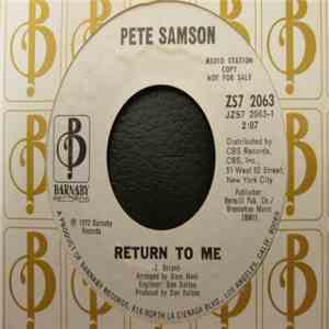 Pete Samson - Return To Me / Home For Thee album