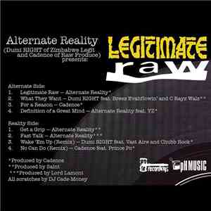 Alternate Reality - Legitimate Raw album