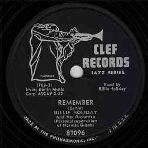 Billie Holiday And Her Orchestra - Remember / I Can't Face The Music album
