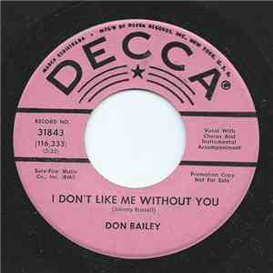 Don Bailey - Bring Me Back My Heart / I Don't Like Me Without You album