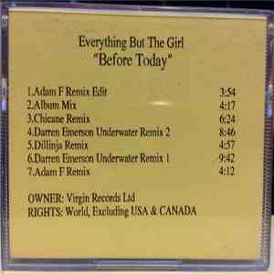 Everything But The Girl - Before Today album