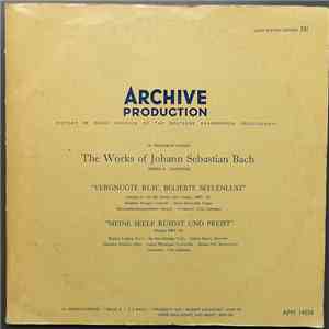 Johann Sebastian Bach − Elisabeth Höngen, Heinz Schnauffer, Bayerisches Staatsorchester München Dirigent: Fritz Lehmann, Walther Ludwig, Ilse Brix-Meinert, Gustav Scheck, Hermann Töttcher, August Wenzinger, Renate Noll - Vergnügte Ruh', Beliebte Seelenlus album