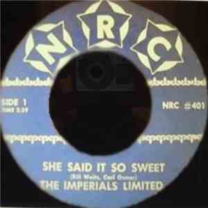 The Imperials Limited - She Said It So Sweet album