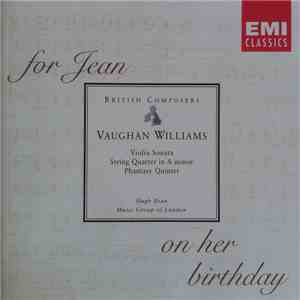 Vaughan Williams / Music Group Of London / Hugh Bean - Chamber Music (For Jean On Her Birthday) album