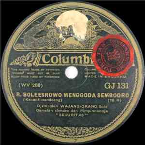 Wajang-Orang, Solo - Boleesrowo Menggoda Sembodro / Srikandi Menangkep Maling album