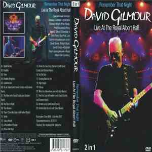 David Gilmour - Remember That Night (Live At The Royal Albert Hall) album