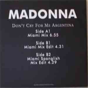 Madonna - Don't Cry For Me Argentina album