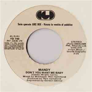 Mandy / Rocco & The Carnations - Don't You Want Me Baby / Marina album