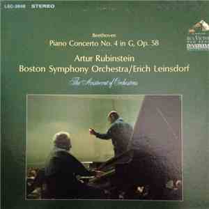 Beethoven - Artur Rubinstein, Boston Symphony Orchestra / Erich Leinsdorf - Piano Concerto No. 4 In G, Op. 58 album