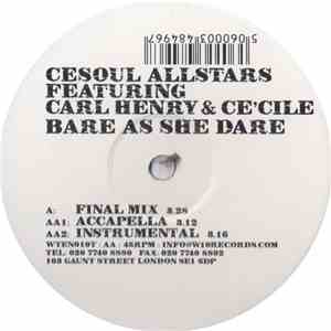 Cesoul Allstars Featuring Carl Henry & Ce'Cile - Bare As She Dare album