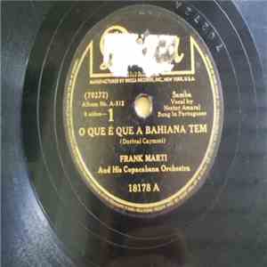 Frank Marti And His Copacabana Orchestra - An Album Of Sambas album