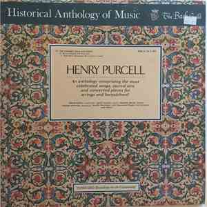 Henry Purcell - An Anthology Comprising The Most Celebrated Songs, Sacred Airs And Concerted Pieces For Strings And Harpsichord album