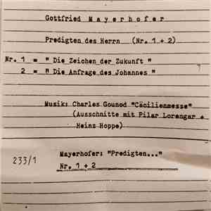 Mayerhofer - Predigten Des Herrn (Nr. 1 + 2) album
