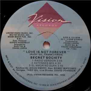 Secret Society  - Love Is Not Forever album