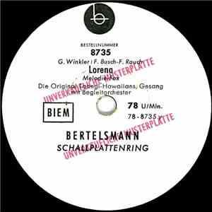 Die Ping-Pongs / Die Original Taongi-Hawaiians - Vergiß' Mich Nie, Karolin! / Lorena album