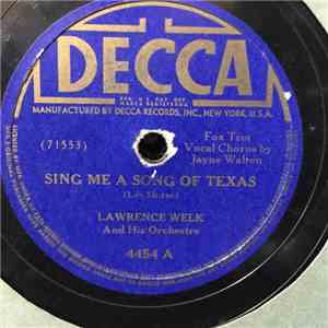 Lawrence Welk And His Orchestra - Sing Me A Song of Texas / Slap Your Hip Polka album