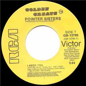 Pointer Sisters - If You Wanna Get Back Your Lady / I Need You album