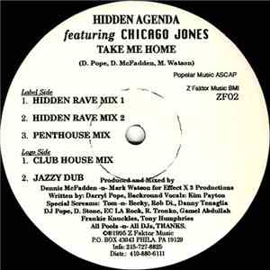 Hidden Agenda  Featuring Chicago Jones - Take Me Home album
