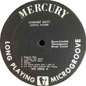 Sophie Tucker - Cabaret Days album