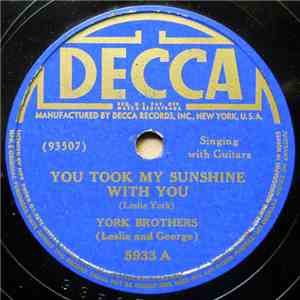 York Brothers - You Took My Sunshine With You / Speak To Me Little Darling album