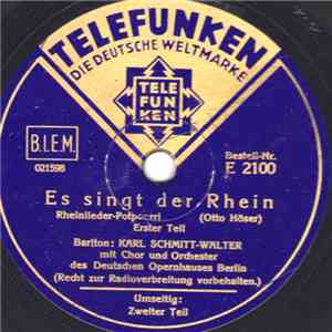 Karl Schmitt-Walter - Es Singt Der Rhein (Rheinlieder-Potpourrie) album